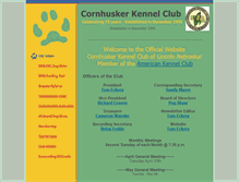 Tablet Screenshot of cornhuskerkennelclub.com